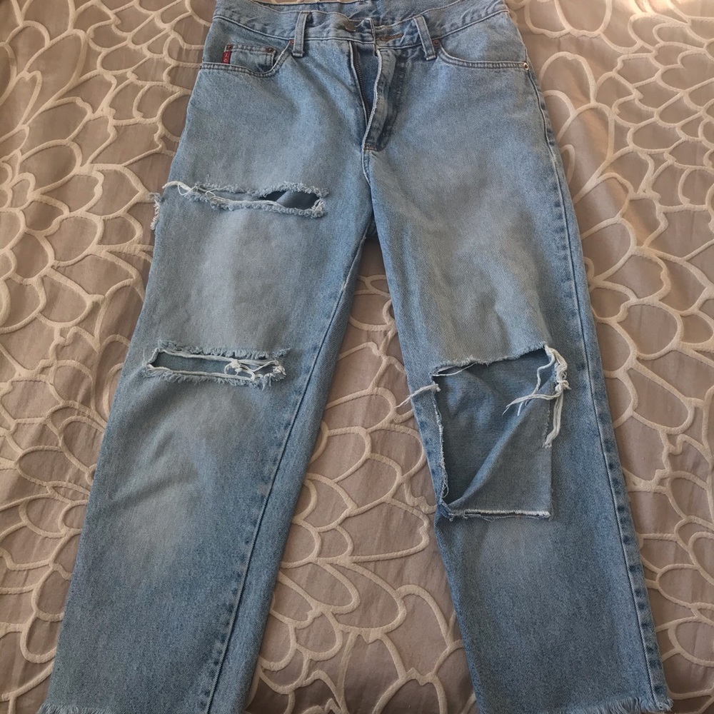 Vintage L.e.i Ripped Boyfriend Jeans